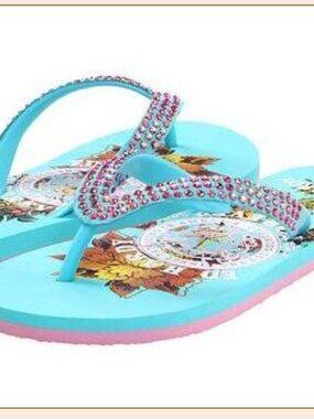 Ed Hardy retro  Beachcomber flip flops sandals teal size 5